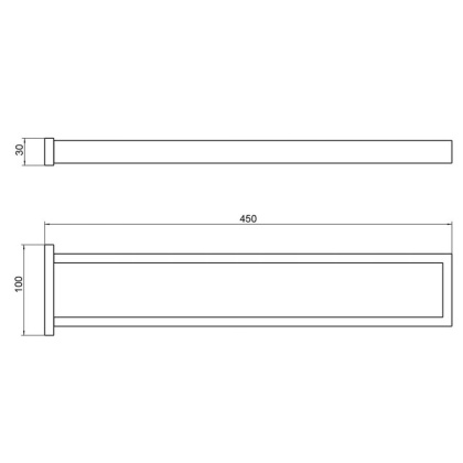 Полотенцедержатель двойной Timo Selene 14052/03 черный матовый