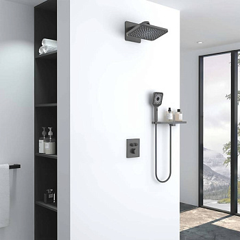 Душевой комплект Inspire VSFW-3I21MT4RGM встраиваемый, термостат, двухрежимный, вороненая сталь