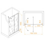 Душевая дверь 120*195 RGW LE-103 Хром/Прозрачное/6 мм