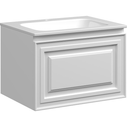 Тумба подвесная SANCOS Very 590х445х406, c одним  ящиком оснащенным доводчиками, Bianco , арт.VR60W