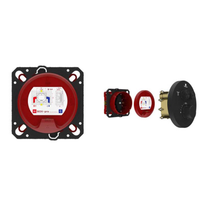 Встраиваемый смеситель для душа VSCV-322T-MMB двухфункциональный, термостатический, черный