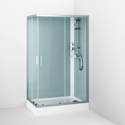 W90C-404-12090MT Gem кабина душевая  120x90, прямоугольная, профиль матовый Хром, стекло прозрачное