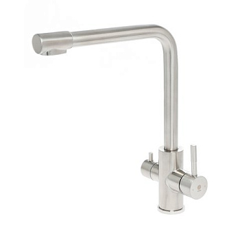 Смеситель для кухни Orange Steel M99-008ni с каналом питьевой воды, никель