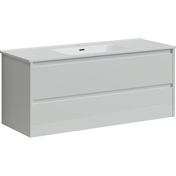 Тумба подвесная SANCOS Libra 1190х450х500, c двумя ящиками оснащенными доводчиками, белый глянец , арт. LB120-1W