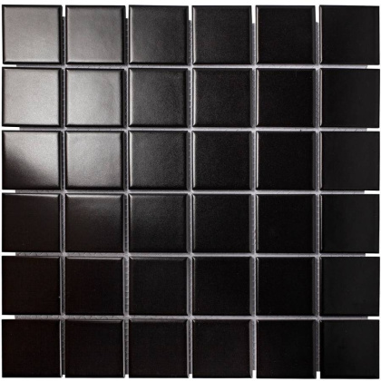Керамическая мозаика, Black Matt 48х48, 5х5 см Керамическая мозаика, Black Matt 48х48, 5х5 см