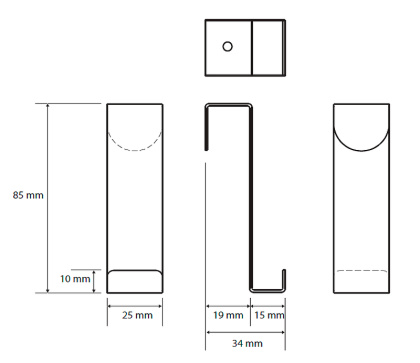 Крючок Bemeta Dark 101106150 Черный матовый Крючок Bemeta Dark 101106150 Черный матовый