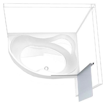 Шторка для ванны Aquanet AQ6 R, стекло матовое