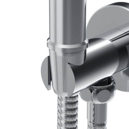 777510001 Jupiter, Смеситель монтируемый в стену с гиг. душем, Хром