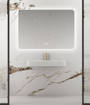 Зеркало LED VLM-3BE120-2 1200х800 c сенсорным выключателем и диммером, антизапотевание