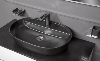 Столешница прямая черная 120 VALLESSI