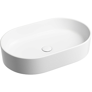 Умывальник чаша накладная овальная (цвет Белый Матовый) Element 608*385*122мм