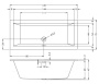 Акриловая ванна  RETHING CUBIC 160x70 R PULG&PLAY RIHO FALL Акриловая ванна  RETHING CUBIC 160x70 R PULG&PLAY RIHO FALL