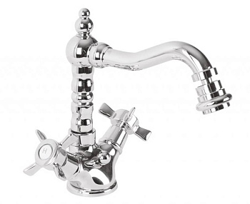 LORD-BS2-03/24 Смеситель на биде c донным клапаном золото, ручки золото