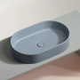 Умывальник чаша накладная овальная (цвет Серо-Голубой Матовый) Element 608*385*122мм
