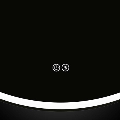 Зеркало LED VLM-3DE700-2 700x700 c сенсорным выключателем и диммером, антизапотевание