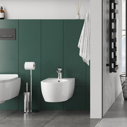 Ершик напольный с бумагодержателем EXCELLENT Kobo (хром)