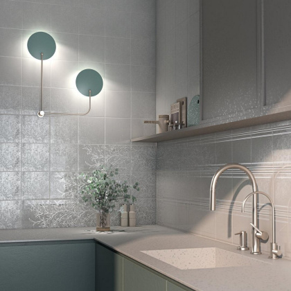 Декор Барберино 2 белый глянцевый 20x20x0,69 Декор Барберино 2 белый глянцевый 20x20x0,69