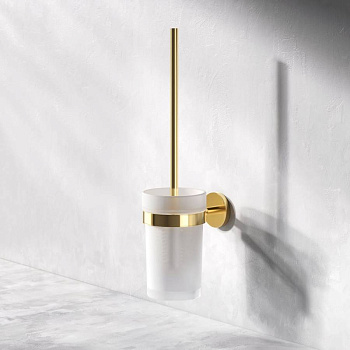 Стойка с туалетной щеткой, золото A85A33399
