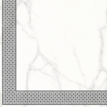 7346-0004-1001 Декор кер. Каррара Нова_LB Бел. 45*45 _декор 2_ 1 \4