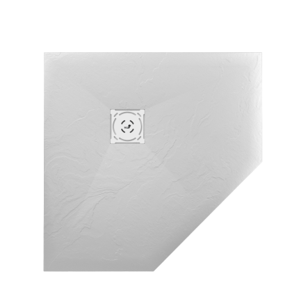 Душевой поддон  80*80*2,3 RGW ST/T*-0088W Белый/Трапеция Ø 90 мм Каменный