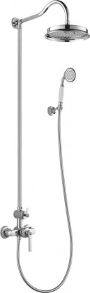 LIBERTY-F-CD-01 Душевая стойка со смесителем для верхнего и ручного душа Цвет Хром 