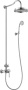 LIBERTY-F-CD-01 Душевая стойка со смесителем для верхнего и ручного душа Цвет Хром 