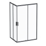 W93G-404-120290-BT Gem S Twin Slide 120x90. Душевое ограждение,120x90, профиль Черный мат., стекло п