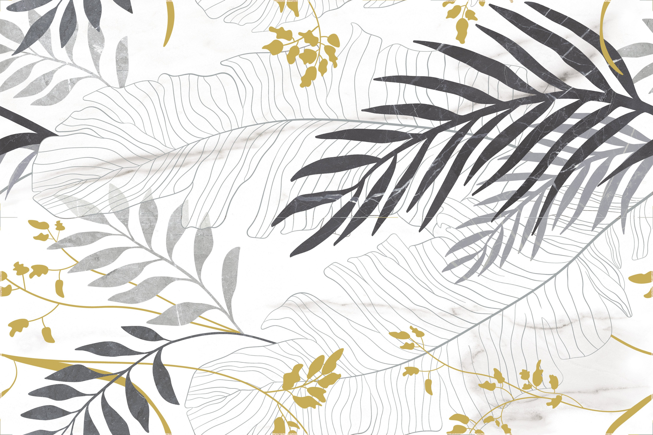 Настенное панно Meissen Keramik White stream белый 50x75 A16518 A16517