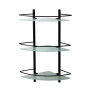 K-3133BLACK Полка стеклянная тройная угловая K-3133BLACK Полка стеклянная тройная угловая