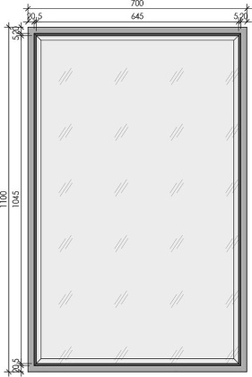 Зеркало MONACO с подсветкой 70*110CM глянец белая +хром 566-WCR Boheme