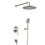 STYLUS-DSET-01 Душевой комплект встраиваемый (смеситель встраиваемый, верхний душ, ручной душ со шлангом, штуцер с держателем), хром