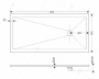 Душевой поддон  90*130*2,5 RGW ST-0139G Графит/Прямоуг Ø 90 мм Каменный