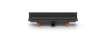 Душевой лоток 35 см Creto Snake CRE-350 SB-P с решеткой, черный