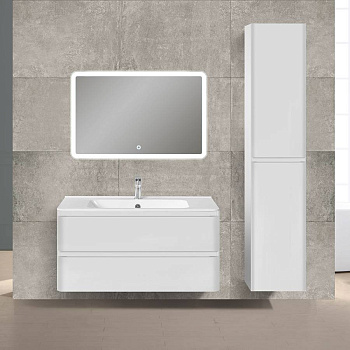 База под раковину Vico 1000 подвесная, 2 выкатных ящика soft close, G.White База под раковину Vico 1000 подвесная, 2 выкатных ящика soft close, G.White