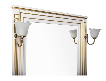 Зеркало Aquanet Паола 120 белый/золото