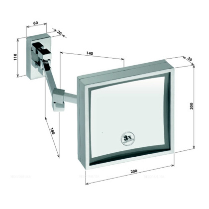 Косметическое зеркало с подсветкой