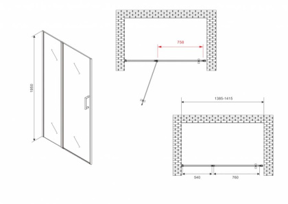 Душевая дверь ABBER Sonnenstrand AG04140S
