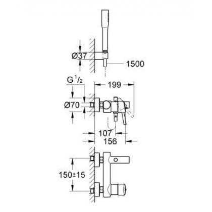 Смеситель для ванны Grohe Concetto 32212001 хром