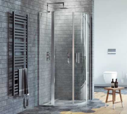 Душевое ограждение EXCELLENT Mazo 90х90 полукруг (хром) Душевое ограждение EXCELLENT Mazo 90х90 полукруг (хром)