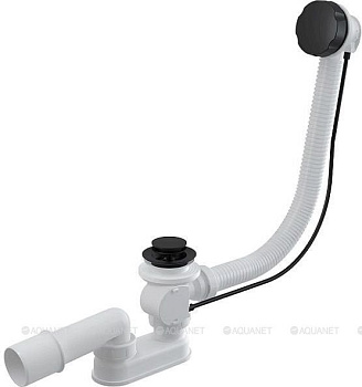 Слив-перелив ALCAPLAST 100 см. A55BLACK-100 (черный)