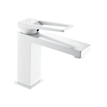 Смеситель для раковины латунь, белый S6801С