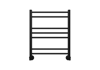 Полотенцесушитель водяной Aquatek (Акватек) Поларис П7 500х600 мм, черный муар, подключение нижнее/диагональное, сверхпрочная пищевая нержавеющая сталь AISI 304L, гарантия 10 лет