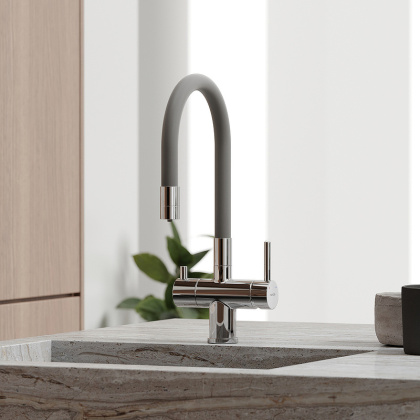 Смеситель для кухни SANCOS Lucia с возможностью подключения фильтра для воды, цвет хром, арт. SC4004CH