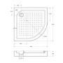 Акриловый поддон BelBagno TRAY-BB-R-85-550-15-W