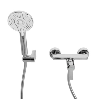 AURORA Смеситель для душа в комплекте с ручным душем, шлангом и держателем, хром AURORA-ESDM-CRM