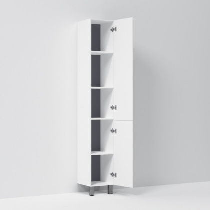 M90CSR0306WG GEM, шкаф-колонна, напольный, правый, 30 см, двери, push-to-open, цвет: Белый, глянец