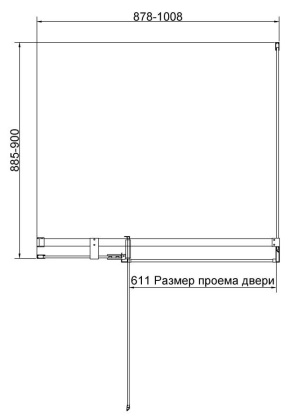 Душевой уголок Экстенза (Extenza) VSR-4EX111210CLGM, 1100/1200*1000, вороненая сталь, стекло прозрачное