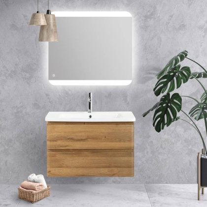 Тумба с раковиной подвесная  BelBagno ALBANO-CER 105 Rovere Vintage Bianco, раковина белая Тумба с раковиной подвесная  BelBagno ALBANO-CER 105 Rovere Vintage Bianco, раковина белая