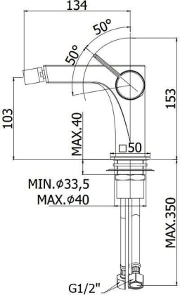 Смеситель для биде Paffoni Rock RO131ST