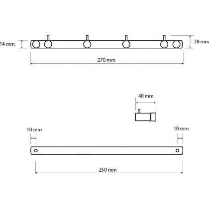 Планка с 4-мя крючками